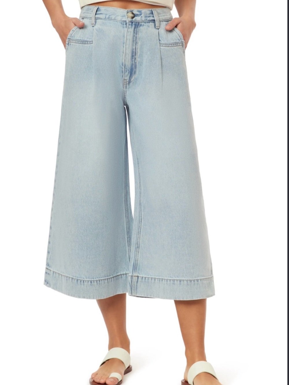 Scotch & Soda Light Blue Wide-Leg Culotte Jeans